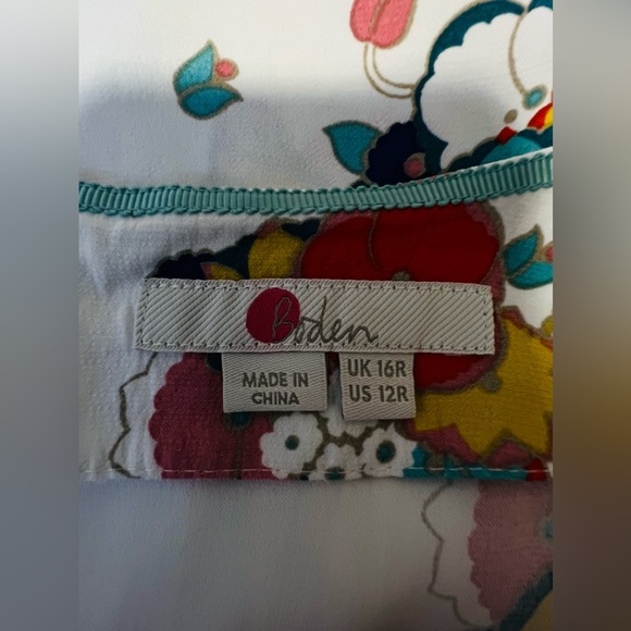 BODEN RUTH IVORY BOUQUET MIDI DRESS | Size 12 - Picture 7 of 12